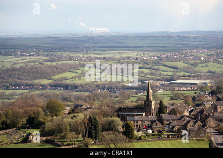 Derbyshire Dorf von Crich ist Heimat des National Tramway Museum Stockfoto