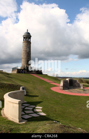 Crich Memorial Tower bekannt als Crich Stand Stockfoto