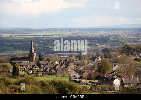 Derbyshire Dorf von Crich ist Heimat des National Tramway Museum Stockfoto