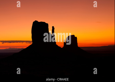 Sunrise, Monument Valley Navajo Park, Arizona, USA Stockfoto