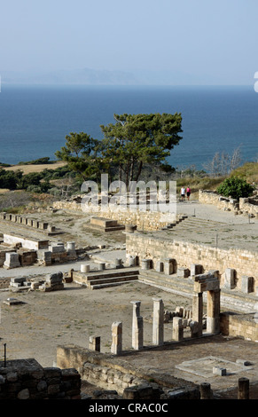 Kamiros oder Kamiros, Ruinen der alten hellenistischen Stadt auf Rhodos, Griechenland, Europa Stockfoto