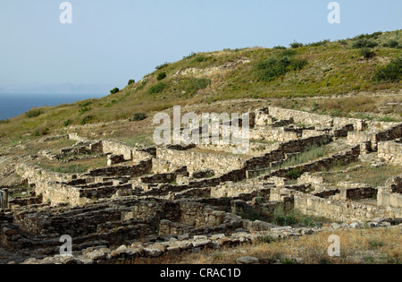 Kamiros oder Kamiros, Ruinen der alten hellenistischen Stadt auf Rhodos, Griechenland, Europa Stockfoto