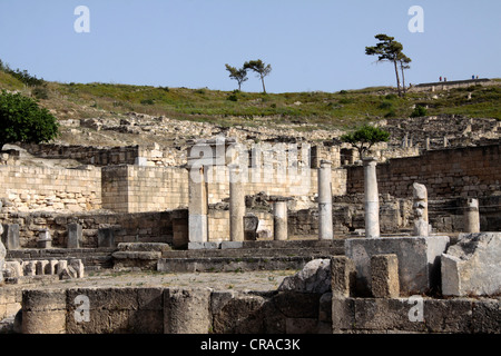 Kamiros oder Kamiros, Ruinen der alten hellenistischen Stadt auf Rhodos, Griechenland, Europa Stockfoto