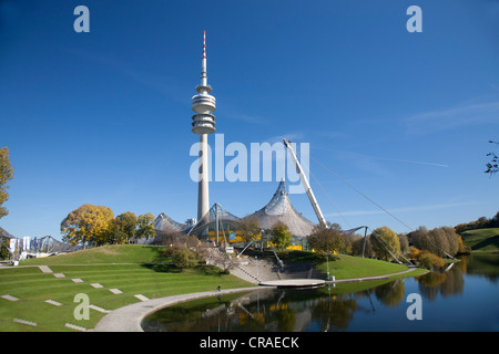 TV-Turm, Olympiapark, Olympiapark, München, Bayern, Deutschland, Europa Stockfoto