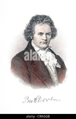 Ludwig van Beethoven, historische Ätzen, 1820 Stockfoto