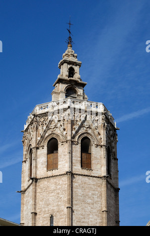 Bell Tower Miguelete, Kathedrale, Valencia, Spanien, Europa Stockfoto