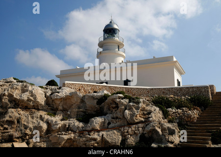 Leuchtturm, Cap de Cavalleria, Menorca, Balearen, Spanien, Europa Stockfoto