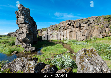 Rift Valley, Thingvellir, Nationalpark Þingvellir, Island, Europa Stockfoto