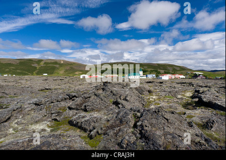 Alten Lavastrom, in der Nähe von Mývatn, Nord-Island, Europa Stockfoto