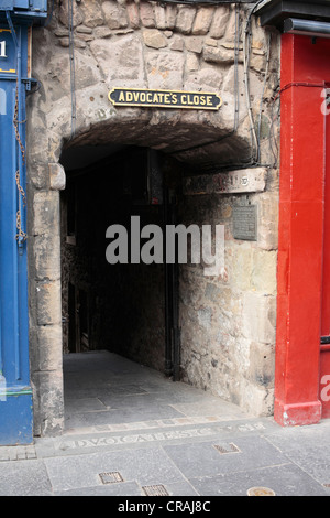 Verfechter der Nähe auf Edinburghs Royal Mile Stockfoto