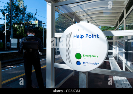 Help-Point ein Tube Station, London Underground, Marylebone, London, England, Vereinigtes Königreich, Europa Stockfoto