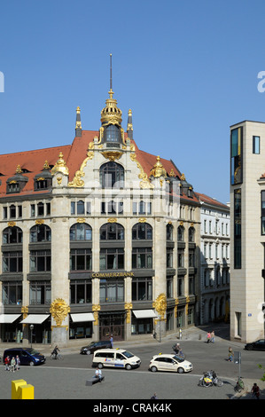 Commerzbank, ehem. Kaufhaus Topas, Marktgalerie Mall, Leipzig, Sachsen, Deutschland, Europa Stockfoto