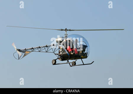 Leichte Multi Zweck Hubschrauber Bell 47 Replik, Europas größten Treffen der Oldtimer-Flugzeuge am Hahnweide, Kirchheim-Teck Stockfoto