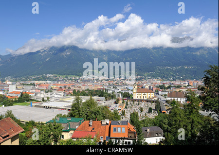 Blick auf das Stadtzentrum von Innsbruck, Tirol, Österreich, Europa Stockfoto