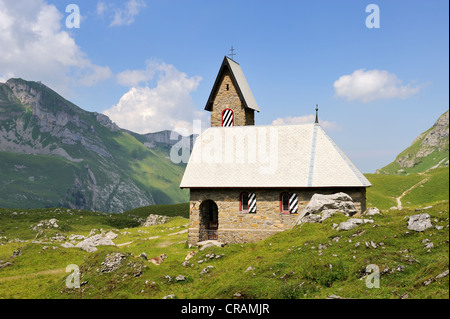 Kapelle Maria Im Schnee oder Kirche der Madonna des Schnees von 1903, Alpine Weiler Meglisalp 1517m Höhe in Appenzell Stockfoto