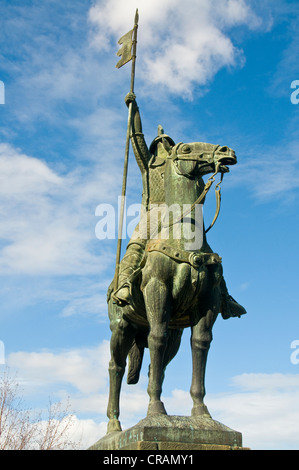 Statue des Vímara Peres auf dem Pferderücken, Porto, Portugal, Europa Stockfoto