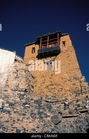 Deskit Kloster oder Diskit Gompa, Hunder, Nubra Valley, Ladakh, indischen Himalaya, Jammu und Kaschmir, Indien, Indien, Nordasien Stockfoto