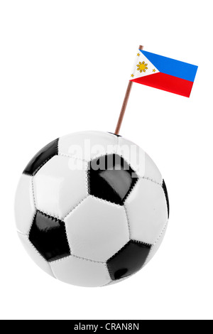 Fußball oder Fußball mit einer Nationalflagge Stockfoto