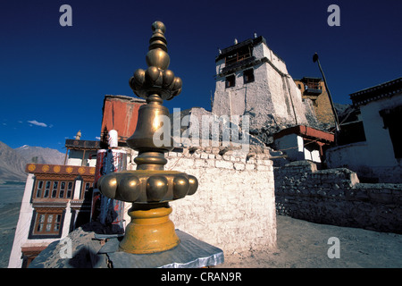 Diskit Kloster, Deskit Gompa, Hunder, Nubra Valley, Ladakh, indischen Himalaya, Jammu und Kaschmir, Indien, Indien, Nordasien Stockfoto