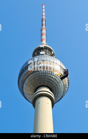 Berliner Fernsehturm, mit 368 Metern das höchste Gebäude in Deutschland, Berlin, Deutschland, Europa Stockfoto