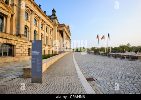 Reichstagsgebäude, Sitz des Deutschen Bundestages Bonns Bezirkes, Berlin, Deutschland, Europa Stockfoto