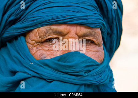 Tuareg-Mann, Porträt, Essendilene, Algerien, Afrika Stockfoto