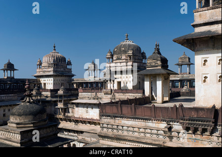 Raj Mahal Palace, Orchha, Madhya Pradesh, Nordindien, Indien, Asien Stockfoto