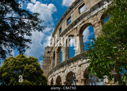 Pula Arena, ein römisches Amphitheater, Istrien, Kroatien, Europa Stockfoto