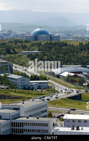 Perlan, zentralen Warmwasserspeicher und Sitz des Saga-Museum, Reykjavík Wahrzeichen, Reykjavík, Island, Europa Stockfoto