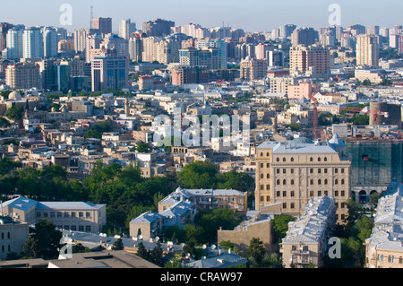 Blick über Baku, Aserbaidschan, Nahost Stockfoto