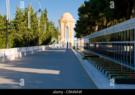 Sahidler Xiyabani, Martyrs' Memorial, Martyrs' Lane, Allée des Märtyrer, Kirov Park, Baku, Aserbaidschan, Naher Osten Stockfoto