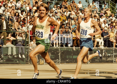 Steve Prefontaine im Wettbewerb der 1972 uns Olympiabahn und Feldversuche. Stockfoto