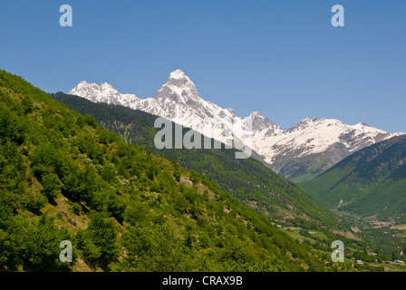 Berg Uschba, Swanetien Provinz, Georgien, Naher Osten Stockfoto