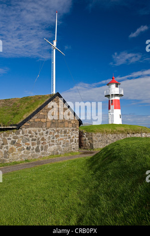 Skansin, eine historische Festung in Torshavn auf den Färöer Inseln, Tórshavn, Streymoy Island, Färöer Inseln, Nordatlantik Stockfoto