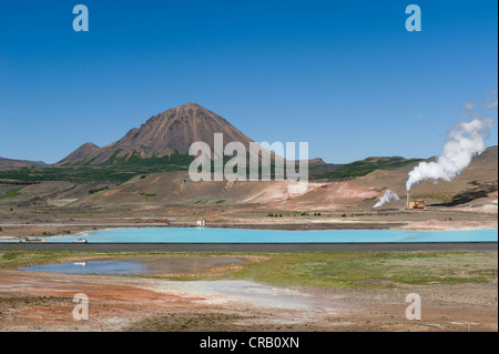 Ein geothermisches Kraftwerk am Mývatn in Island, Island, Nordeuropa Stockfoto