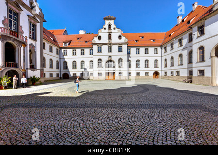 Das Kloster St. Mang, einem ehemaligen Benediktiner-Kloster in der Diözese Augsburg, Füssen, Allgäu, Ostallgaeu, Swabia Stockfoto