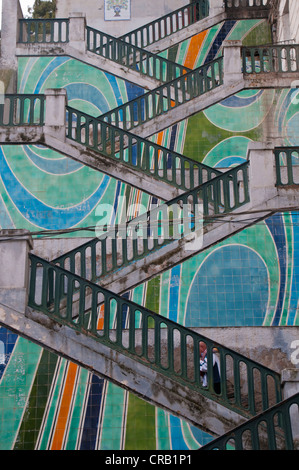 Lackierte Treppe in Algier, Algerien, Afrika Stockfoto