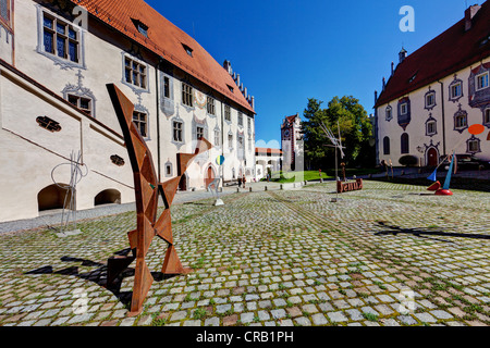 Das Kloster St. Mang, einem ehemaligen Benediktiner-Kloster in der Diözese Augsburg, Füssen, Allgäu, Ostallgaeu, Swabia Stockfoto