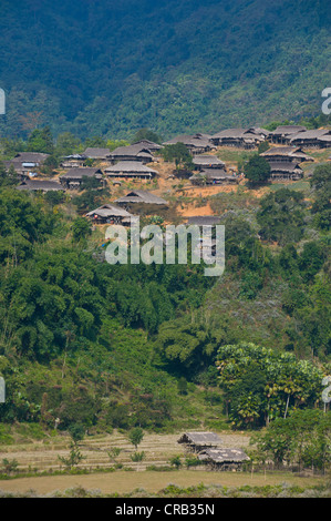 Traditionelle Dorf von Paia nahe entlang, Arunachal Pradesh, North East India, Indien, Asien Stockfoto