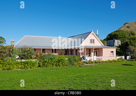 Museum in das historische Fyffe House, Walfänger von 1842, New Zealand Historic Places Trust, Kaikoura Halbinsel Stockfoto