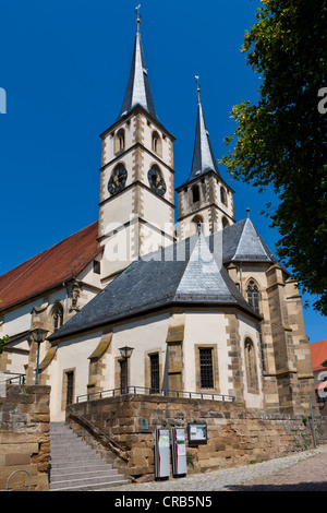 Stiftskirche St. Peter, Altstadt von Bad Wimpfen, Neckartal, Baden-Württemberg, PublicGround Stockfoto