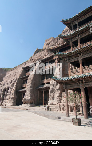 Yungang Grotten, frühen buddhistischen Höhlentempel, UNESCO-Weltkulturerbe, Shanxi, China, Asien Stockfoto