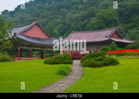 Buddhistischen Pohyon-Tempel am Berg Myohyang-San, Nord Korea, Asien Stockfoto