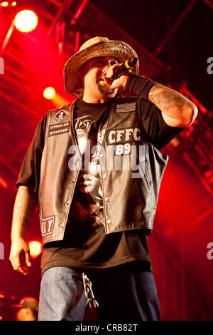 B-Real von der US-hip Hop Band Cypress Hill die live auf dem Heitere Open Air Festival in Zofingen, Schweiz, Europa Stockfoto