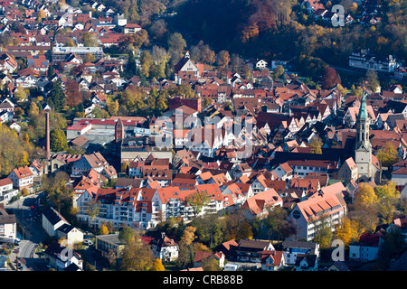 Altstadt von Bad Urach, Schwäbische Alb, Reutlingen District, Baden-Württemberg, Deutschland, Europa Stockfoto