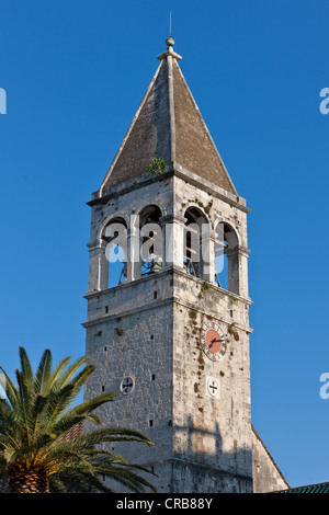 Kathedrale Sveti Lovro, St.-Laurentius-Kathedrale, Altstadt von Trogir, UNESCO-Weltkulturerbe Split region Stockfoto