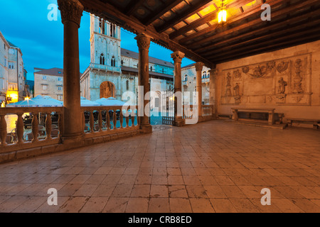 City Lodge, Altstadt, UNESCO-Weltkulturerbe, Trogir, Split Region, Mitteldalmatien, Dalmatien, Adriaküste Stockfoto