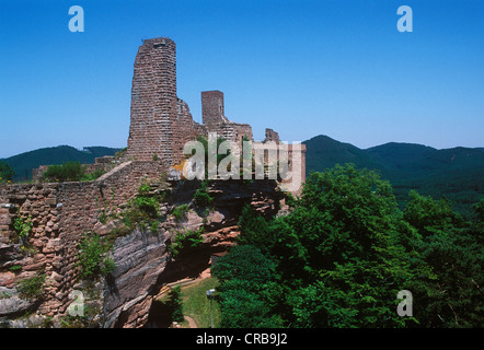 Burg Umgebung Burg, Dahn, Pfälzer Wald, Rheinland-Pfalz, Deutschland, Europa Stockfoto