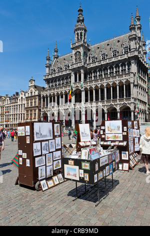 Stadtmuseum und Gilden-Hallen am Grote Markt Platz, Grand Place, UNESCO-Weltkulturerbe, Brüssel, Belgien, Benelux, Europa Stockfoto