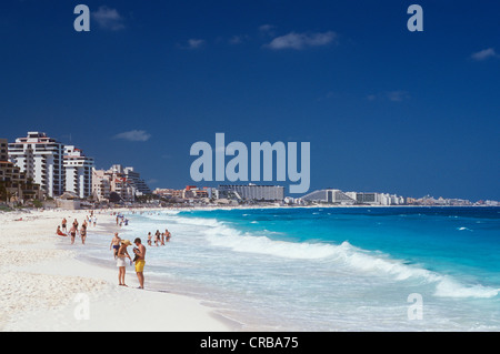 Strand, Playa Delfines, Cancun, Caribbean, Quintana Roo, Halbinsel Yucatan, Mexiko, Nordamerika Stockfoto